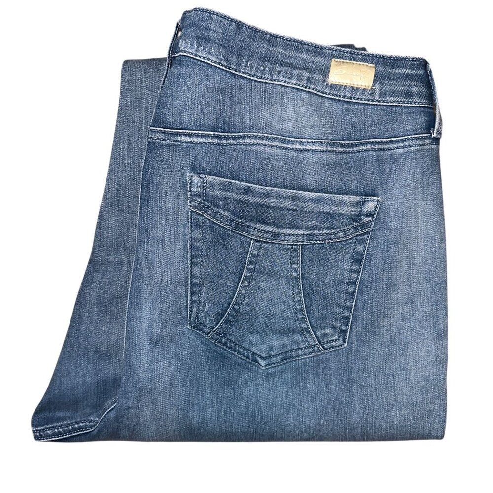 Seven7 Plus Size Ankle Skinny Leg Jeans Womens 20W 28 Distressed Raw Hem Frayed